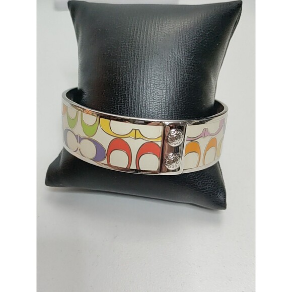 Coach Multicolor Signature C Statement Bangle Bracelet - Picture 1 of 6